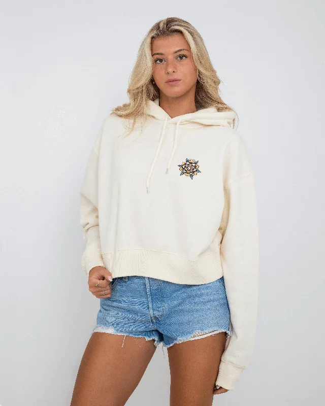 Heart Set Hoodie in Off White Monochromatic All - in - one