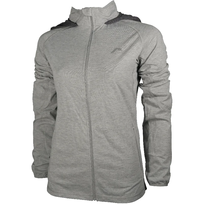 More Mile Marl Full Zip Womens Training Hoody - Grey Refined Women's Classic 