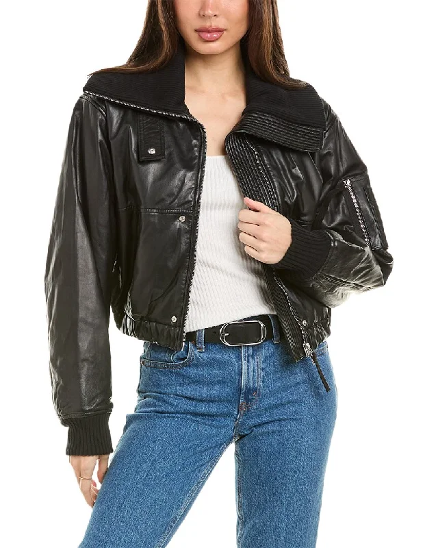 Helmut Lang Leather Bomber Jacket performance