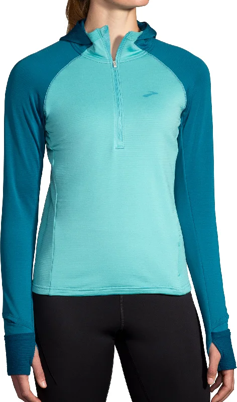 Brooks Notch Thermal 2.0 Womens Running Hoody - Blue Monochromatic All - in - one