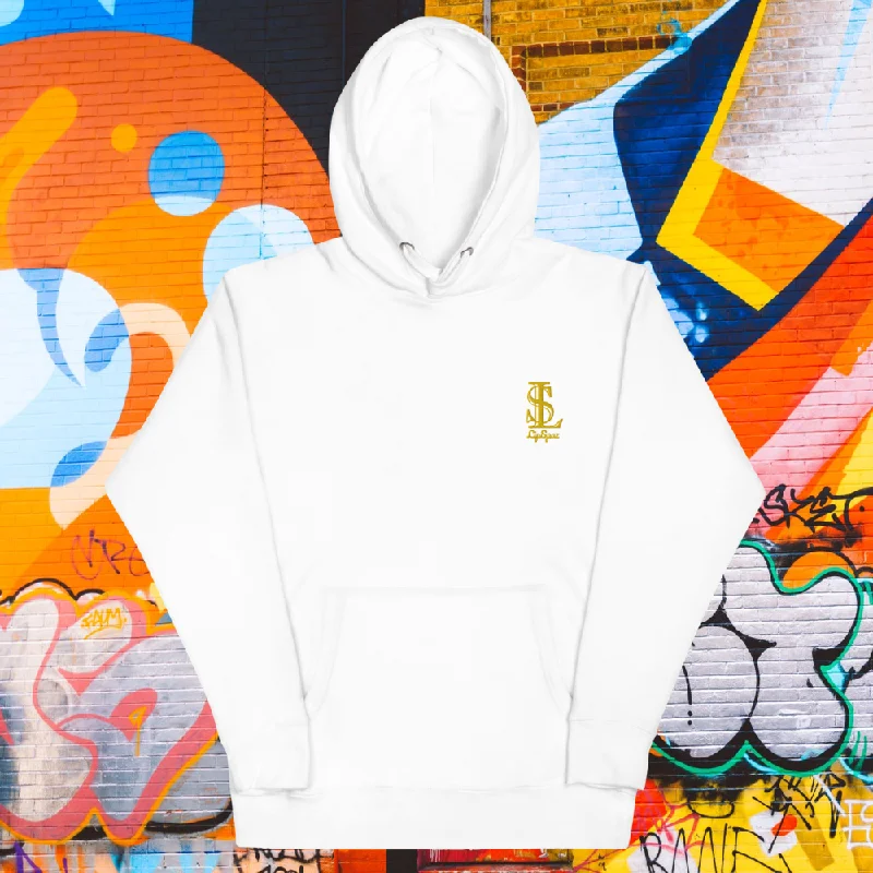 LS Embroidery Premium Cotton Hoodie Artistic Women's Hand - painted