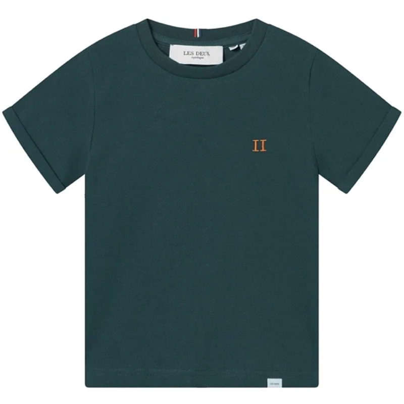 Les Deux Kids Pine Green/Orange Nørregaard T-Shirt Vintage Women's 1970S 