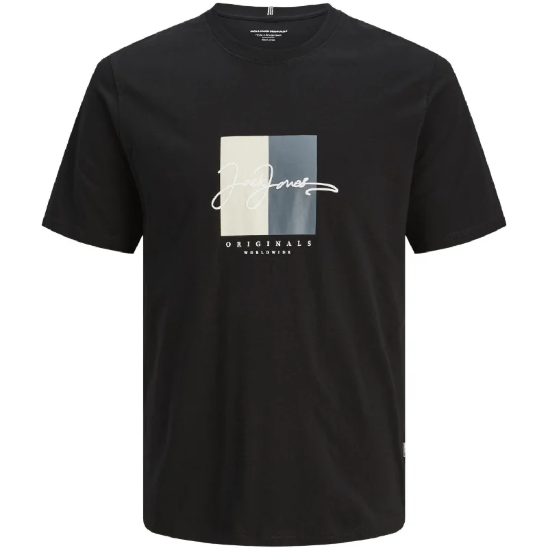 Jack & Jones Junior Black Frederiksberg Boxscript T-Shirt Earthy Women's 