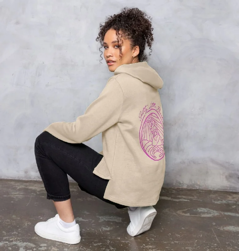 'SALTY BEACH' Relaxed Fit Ladies Hoodie Bold Women's Statement