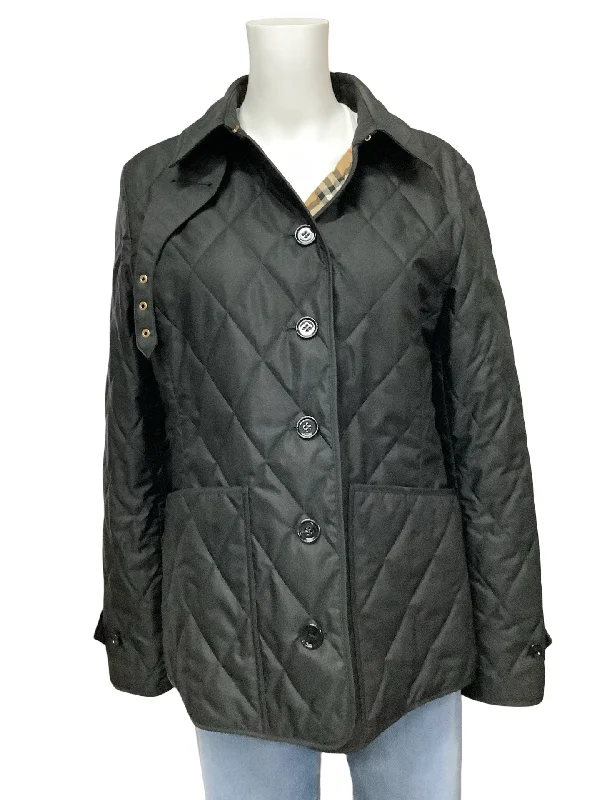 Burberry Printed Utility Jacket Size: XL Classic Women's Pin - striped
