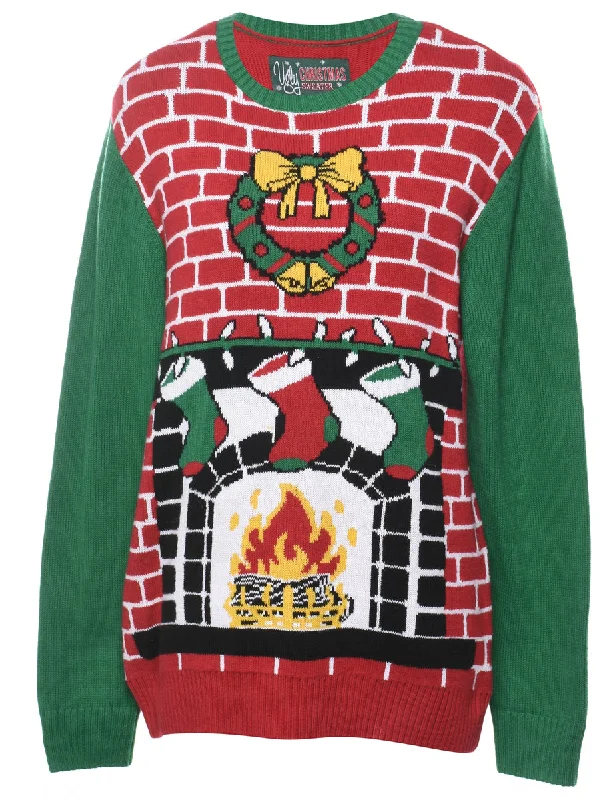 Red Christmas Jumper - S Sophisticated Women's 
