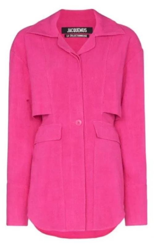 Pink Layered Jacket La Chemise Monceau Minimalist Women's Casual