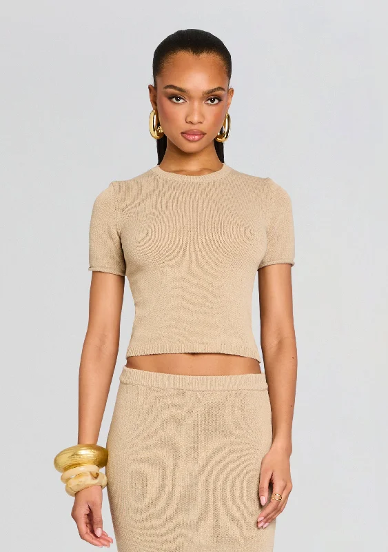 Clare Knit Baby Tee Dapper Women's 1920S