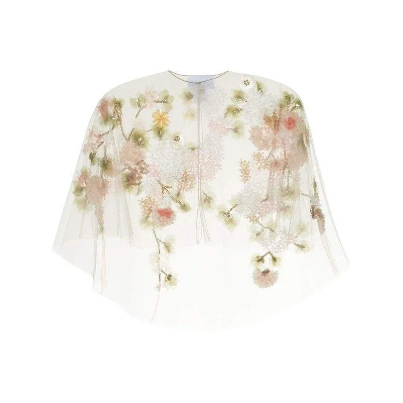 Tulle Capelet with 3d Flowers Business