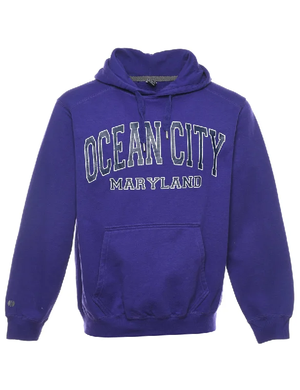 Purple Ocean City Marryland Hoodie - XL Elegant Women's 