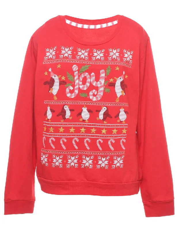 Nordic Christmas Sweatshirt - L Cool Women's Skate