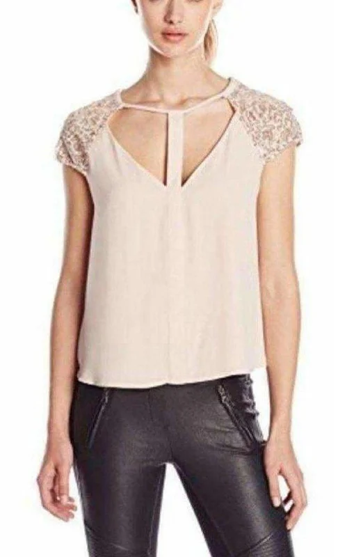 Sierra Woven Burnout Top Luxurious Women's High -  end
