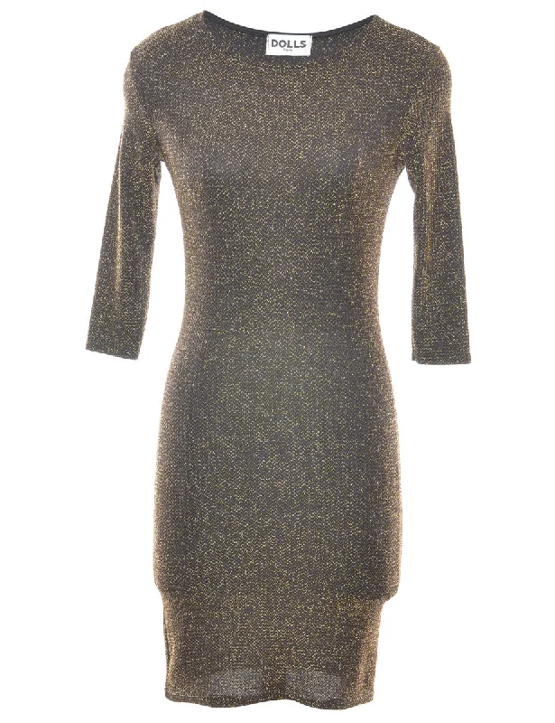 Lurex Thread Pattern Evening Dress - XS Bold Women's Animal Print