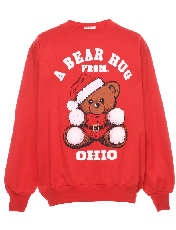 A Bear Hug From Ohio Christmas Sweatshirt - L Disco
