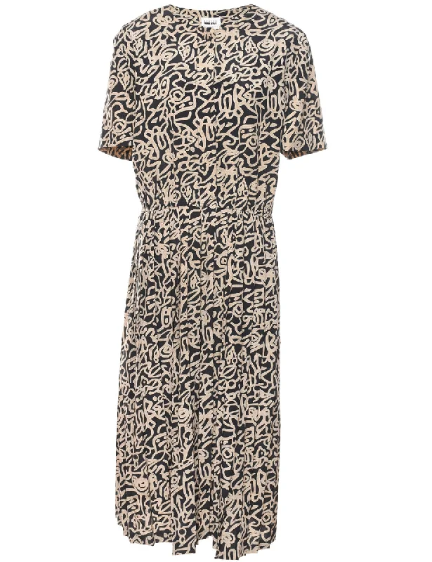 Black Dress - L Dapper Women's Bow - adorned