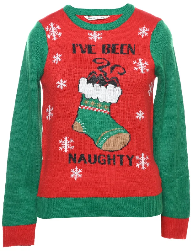 I've Been Naughty Christmas Jumper - S Women