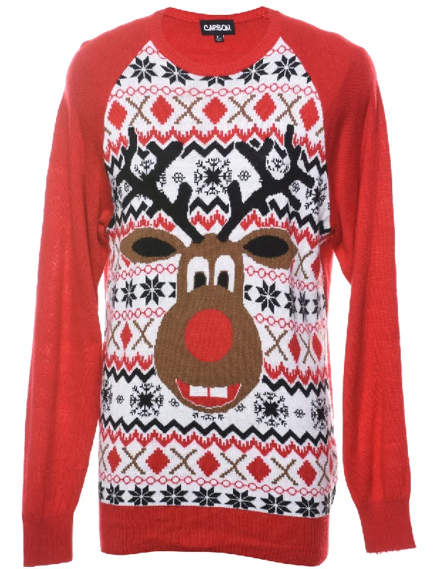 Red Christmas Jumper - L Gym
