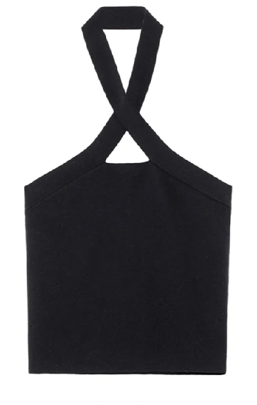 Halter Cut Out Tank Traditional Women's Wool