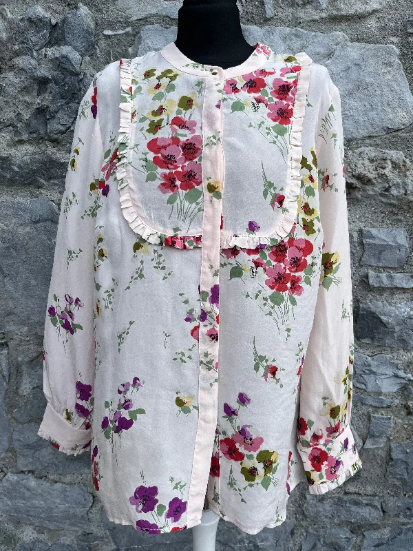 Floral beige blouse uk 14-16 Bohemian Women's Free