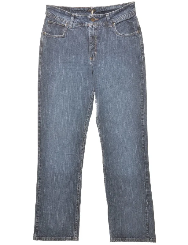 Tapered Lee Medium Wash Jeans - W30 L32 Refined Women's Classic 