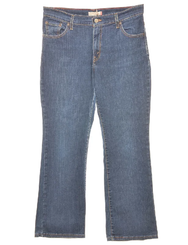 550's Fit Levi's Medium Wash Jeans - W32 L29 Cozy Women's Sherpa - lined