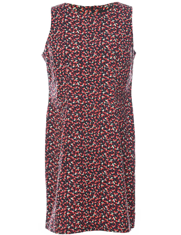 Floral Print Dress - M Classic Women's Pin - striped