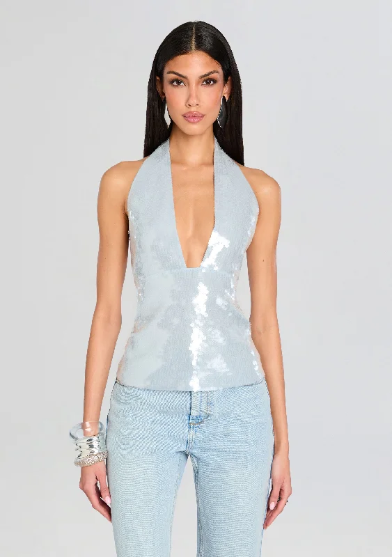 Joy Sequin Top Vintage Women's 1970S 