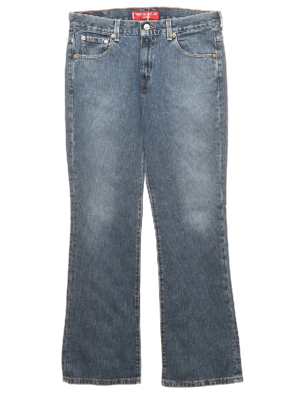 Boot Cut Levi's Jeans - W31 L32 Artistic Women's Hand - painted