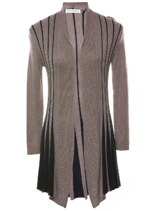 Striped Jacket - S Laid - back Women's Style