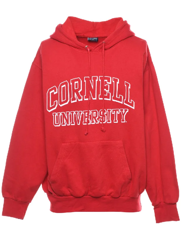 Red Cornell University Hoodie - L Edgy Women's Punk