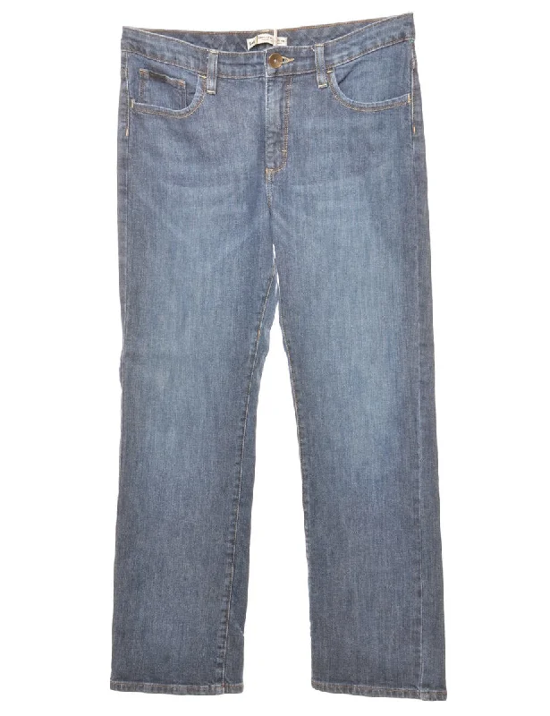 Straight-Leg Medium Wash Lee Jeans - W32 L29 Feminine Women's Soft 