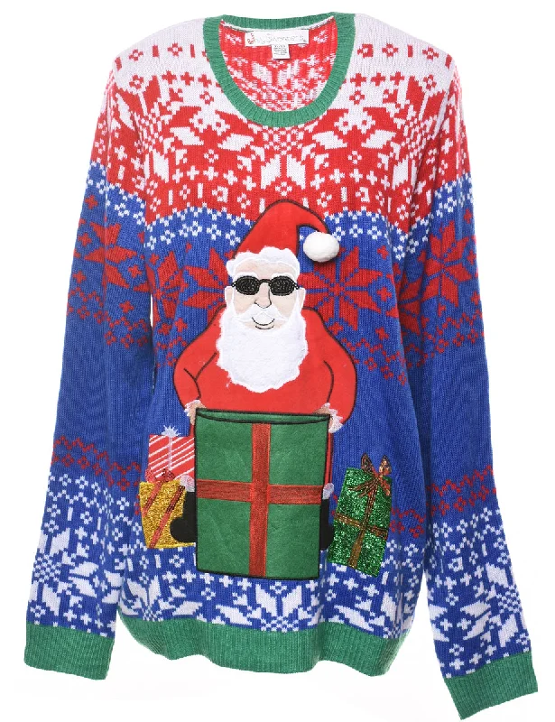 Santa Claus  Christmas Jumper - XL Casual Women's Japanese 