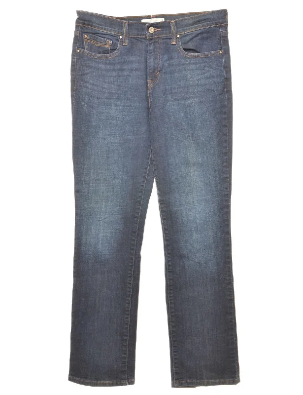 505's Fit Levi's Darkwash Jeans - W32 L32 Traditional Women's Wool