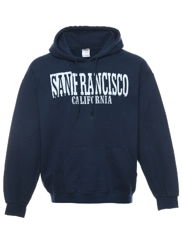 Navy San Francisco California Hoodie - L Sustainable Organic