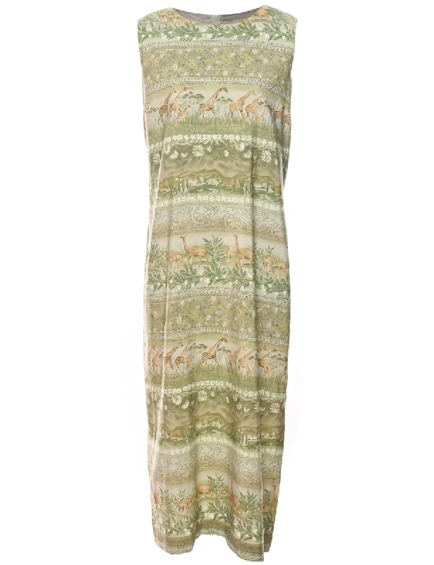 Animal Print Dress - XL Modern Women's 