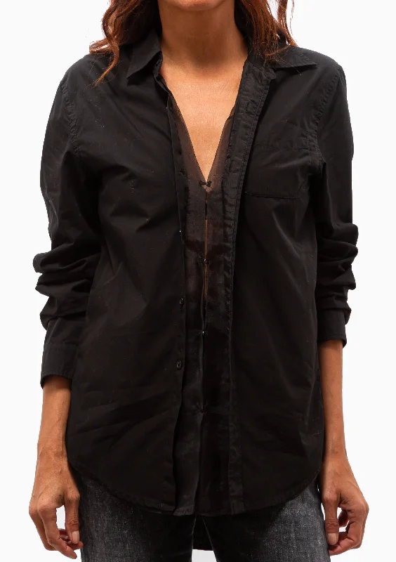 Foldout Shirt | Overdyed Black Dynamic Women's Moto