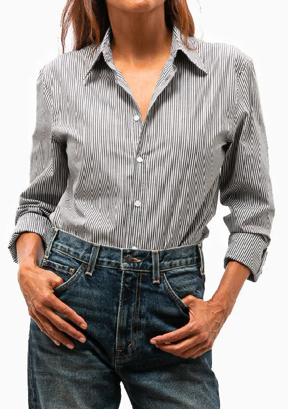 Raphael Classic Shirt | Black/White Stripe Contemporary 