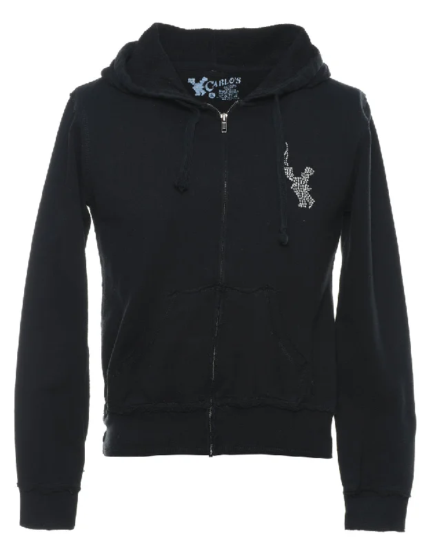 Studded Carlo's Printed Hoodie - S Dapper Women's Bow - adorned