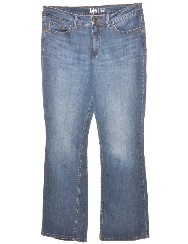 Medium Wash Lee Bootcut Jeans - W34 L31 Trendy Women's 