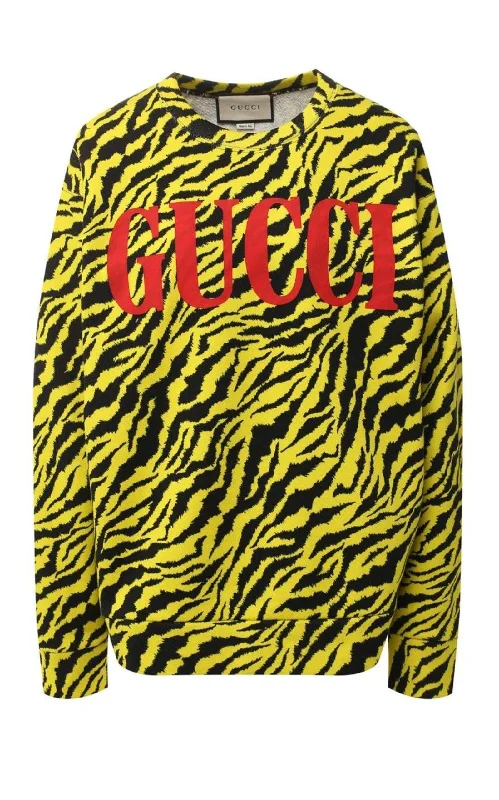 Oversize Zebra Print Sweatshirt Hip Women's Retro