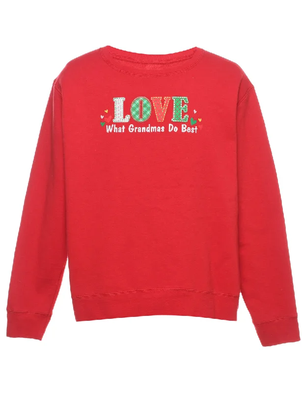Festive Season Christmas Sweatshirt - XL Classic Women's Tweed