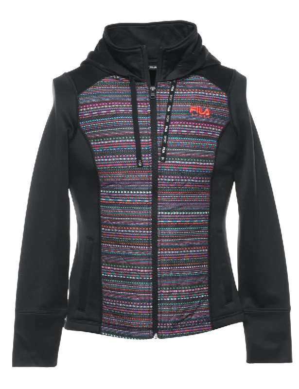 Fila Black Hoodie - XS Classic Women's Tweed