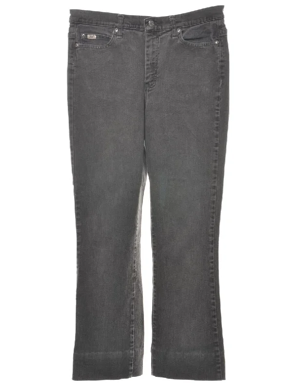 Boot Cut Black Lee Jeans - W32 L29 Preppy Women's College