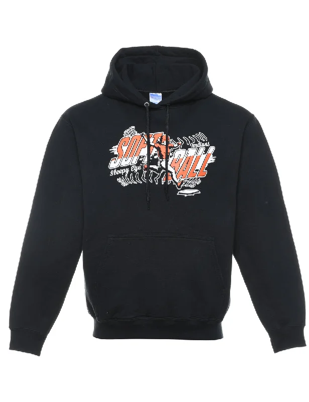 Black Soft Ball Hoodie - M Earthy Women's 