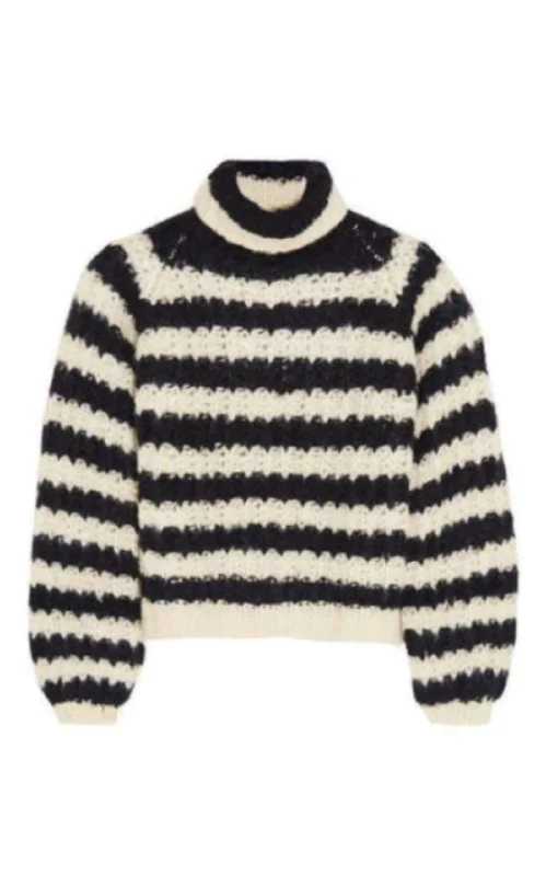Striped Mohair Blend Sweater Contemporary 