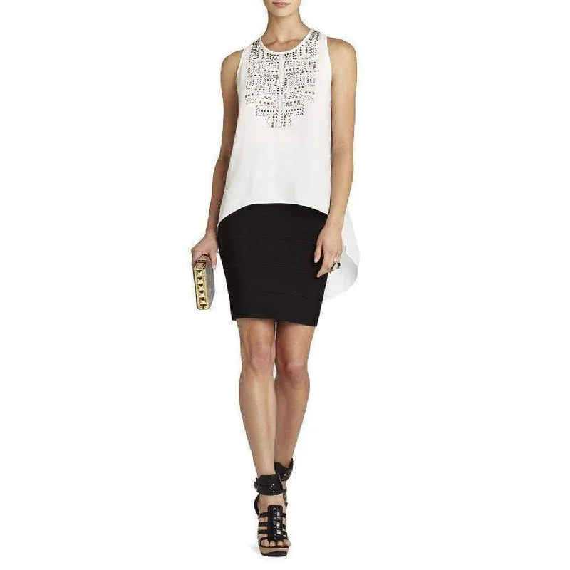 Silk Sleeveless Embellished Top Modern Women's 