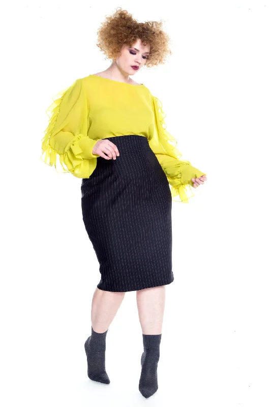 Ruffle Sleeved Rae Blouse- JIBRI European