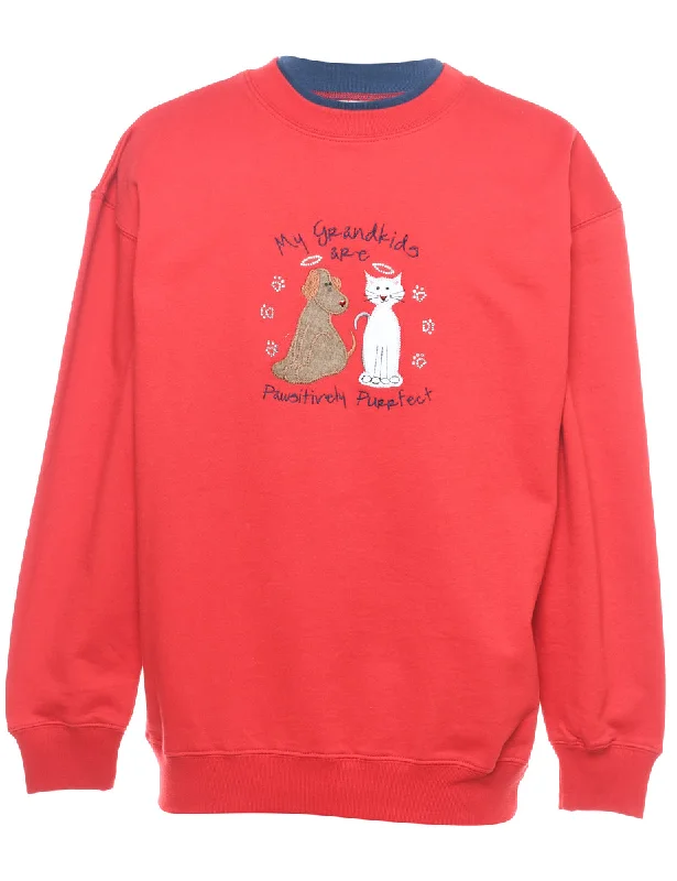Animal Design Christmas Sweatshirt - M Vacation