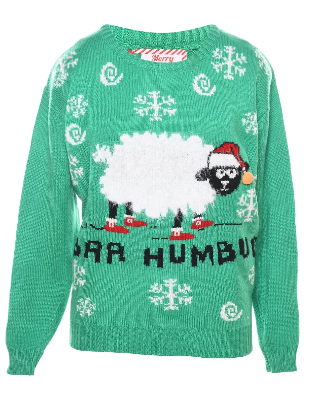 Animal Design Christmas Sweatshirt - XL Earthy Women's 