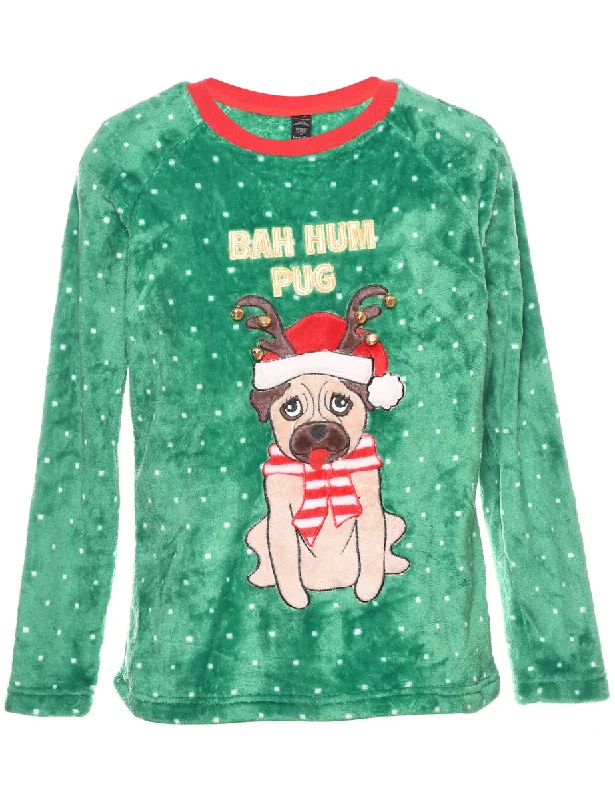 Animal Design Christmas Sweatshirt - M French